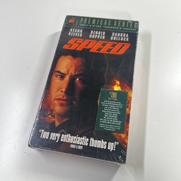 1994 SEALED New SPEED VHS - FOX VIDEO PREMIERE SERIES Keanu Reeves - Picture 1 of 5